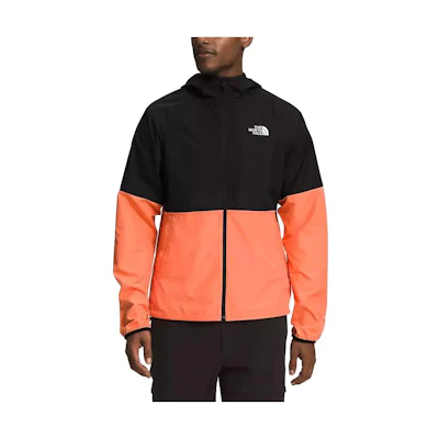 TNF SS23 Black Orange Colorblock Hooded Jacket NF0A7ZWS-UK1