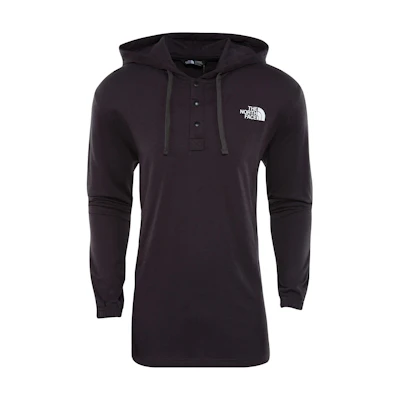 TNF SS23 Black Solid Logo Snap Button Hoodie Casual Wear A3O65-ZLY