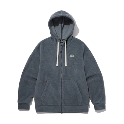 TNF SS23 Classic Logo Zip-Up Jacket Unisex Grey Hoodie. NJ5JP28A