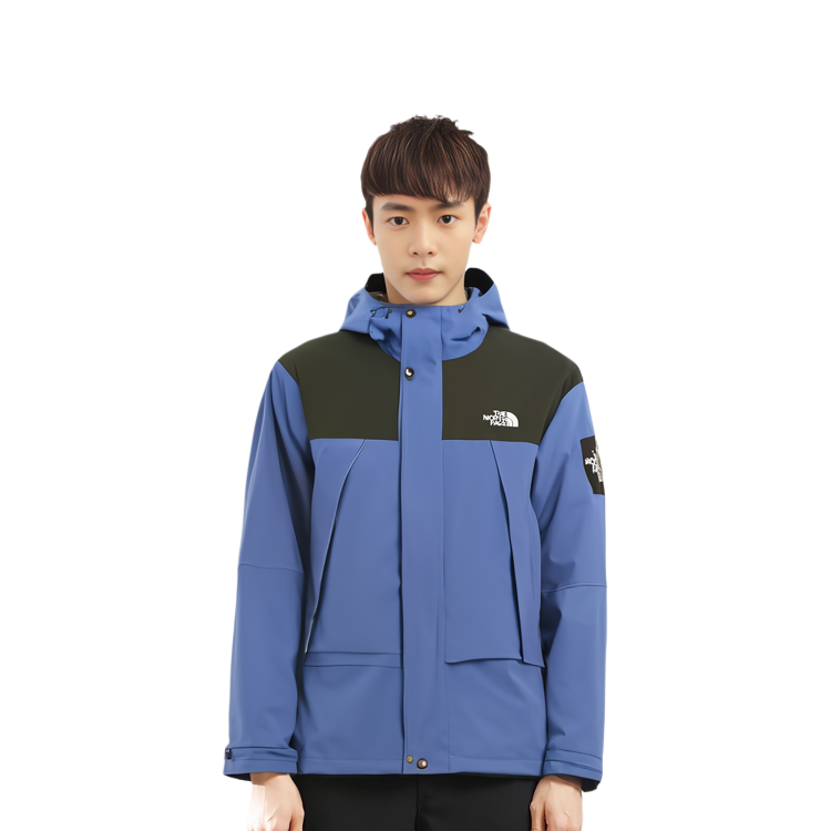 TNF SS23 Colorblock Logo Hoodie Jacket Unisex Blue NI3BN54N 圖 4