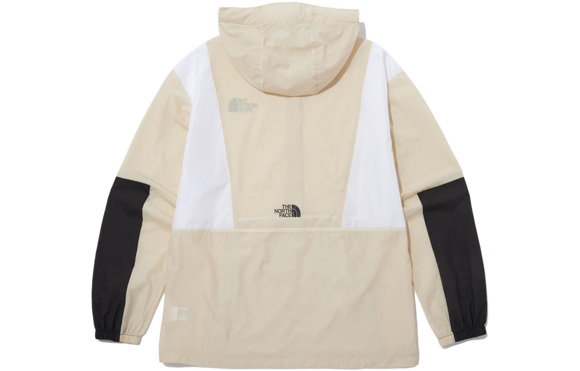 TNF SS23 Colorblock Logo Print Hooded Jacket Unisex Beige NA3LP01L 圖 3