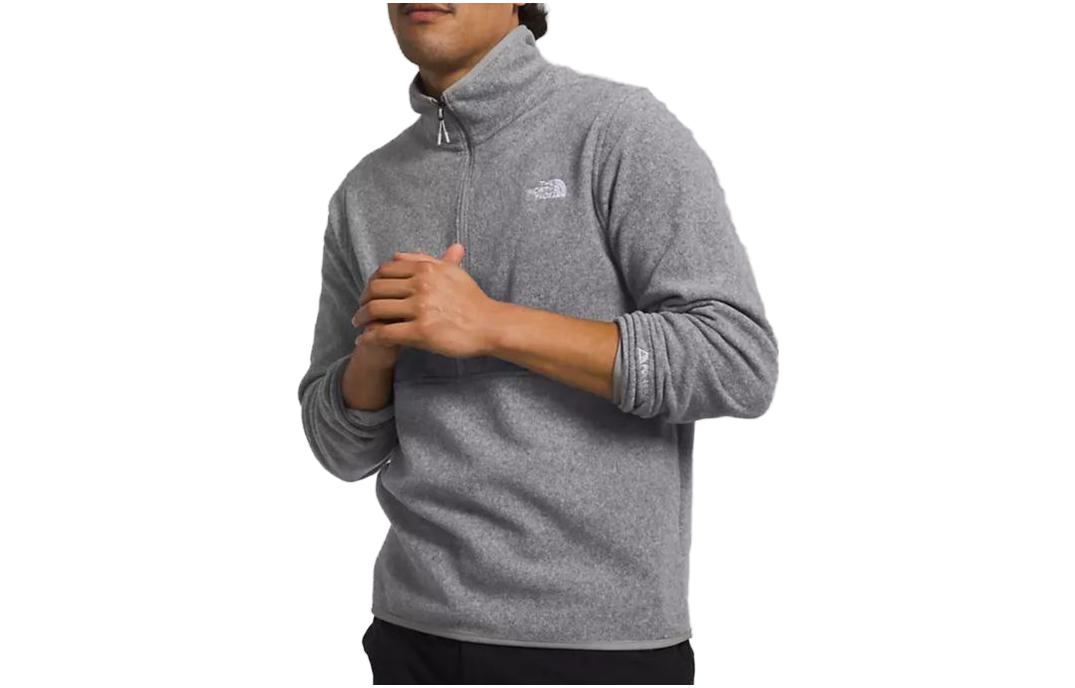 TNF SS23 Grey Solid Pullover High-Neck Long Sleeve Sweatshirt NF0A7ZX7-DYY