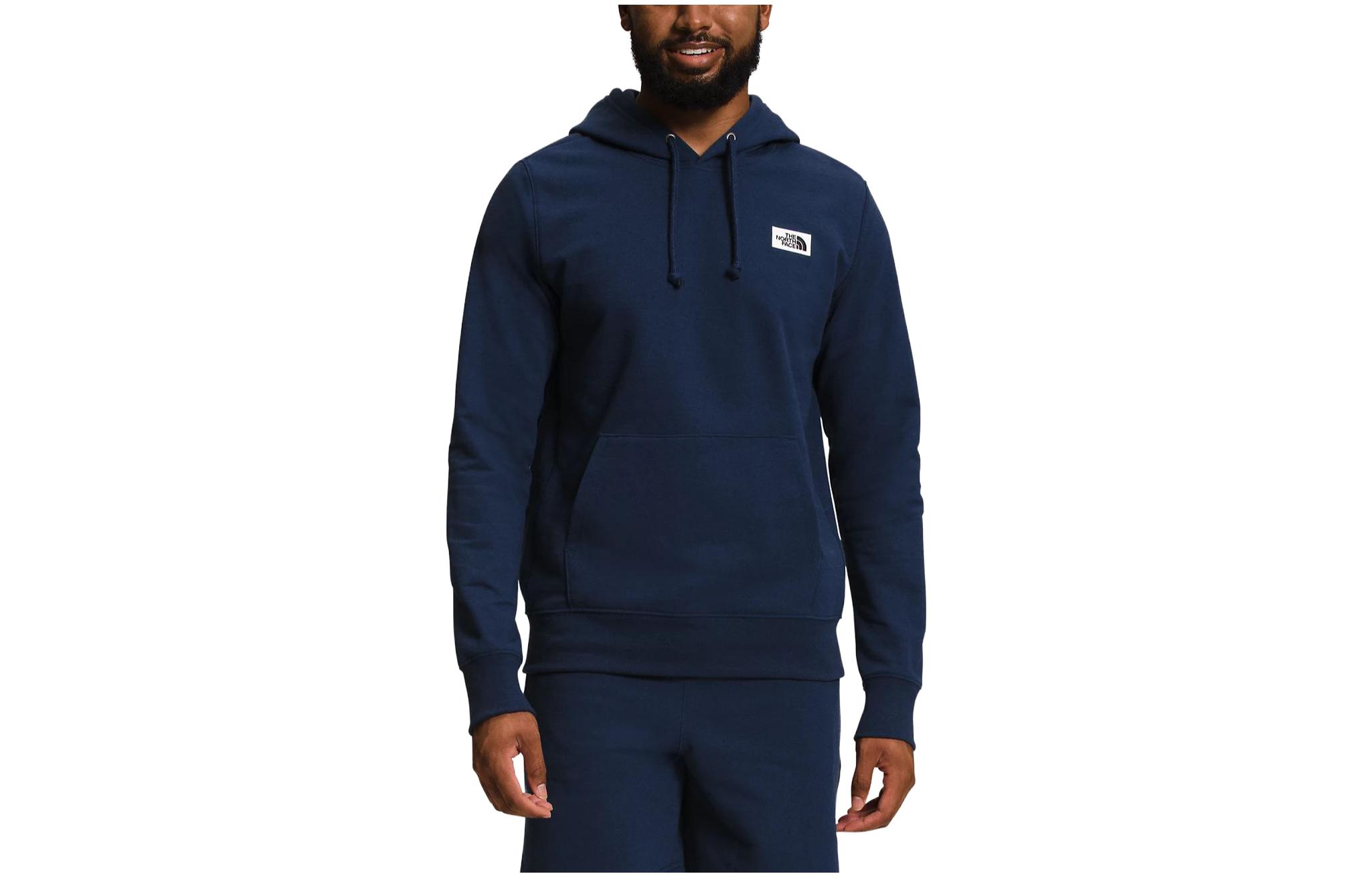 TNF SS23 Logo Patch Hoodie Navy Blue Casual Pullover NF0A7UNU-8K2