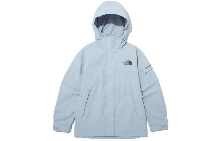 TNF SS23 Logo Print Light Blue Unisex Hoodie Jacket NJ3BP11D
