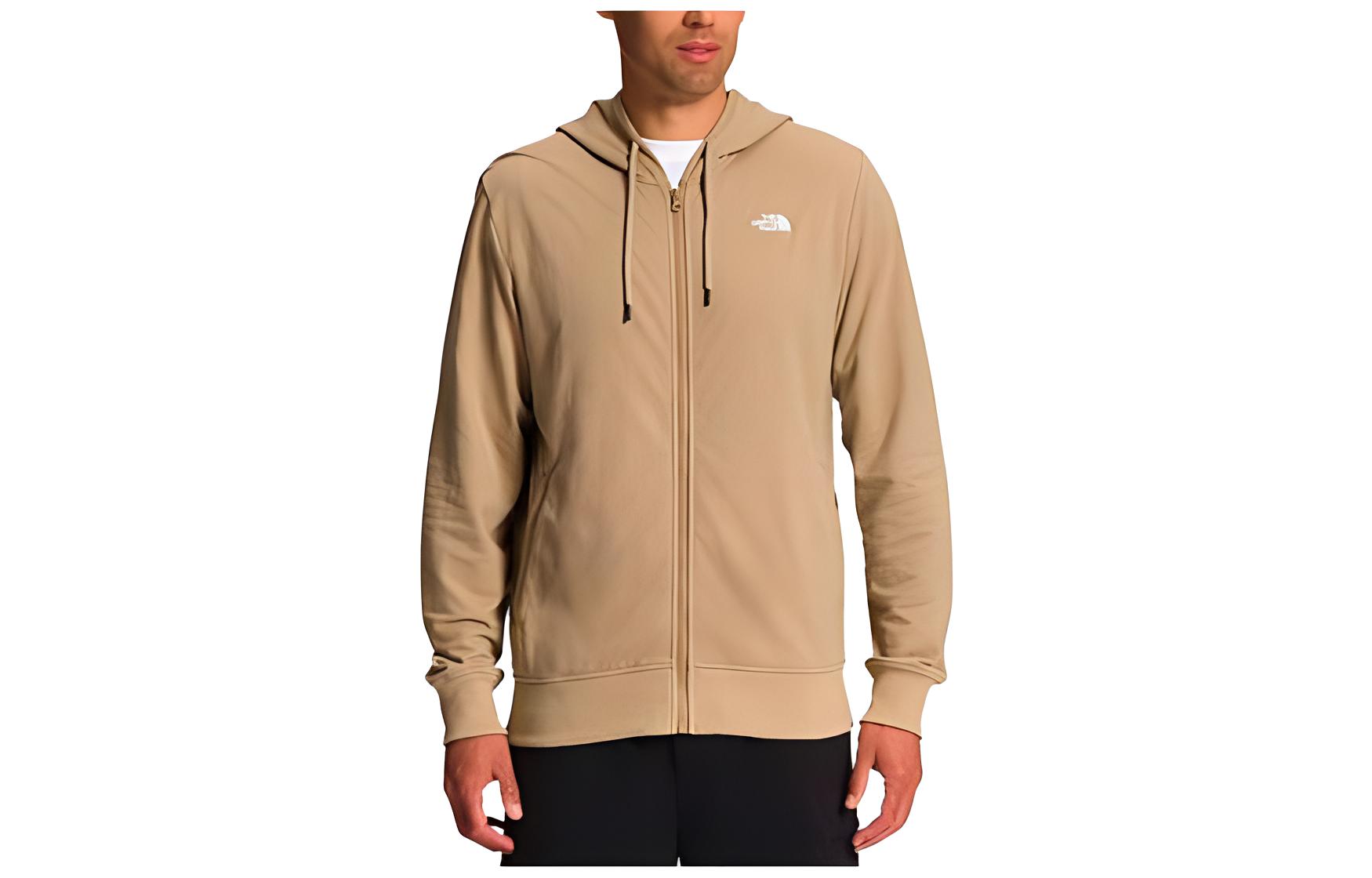 TNF SS23 Logo Print Zip Hoodie Jacket Khaki Stone NF0A81TV-260