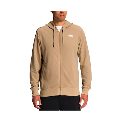 TNF SS23 Logo Print Zip Hoodie Jacket Khaki Stone NF0A81TV-260