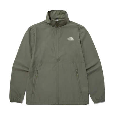 TNF SS23 Solid Logo Print Green Long-Sleeve Jacket for Men NJ3LP04C