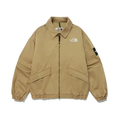 TNF SS23 Solid Logo Print Khaki Utility Jacket Unisex NJ3BP05K