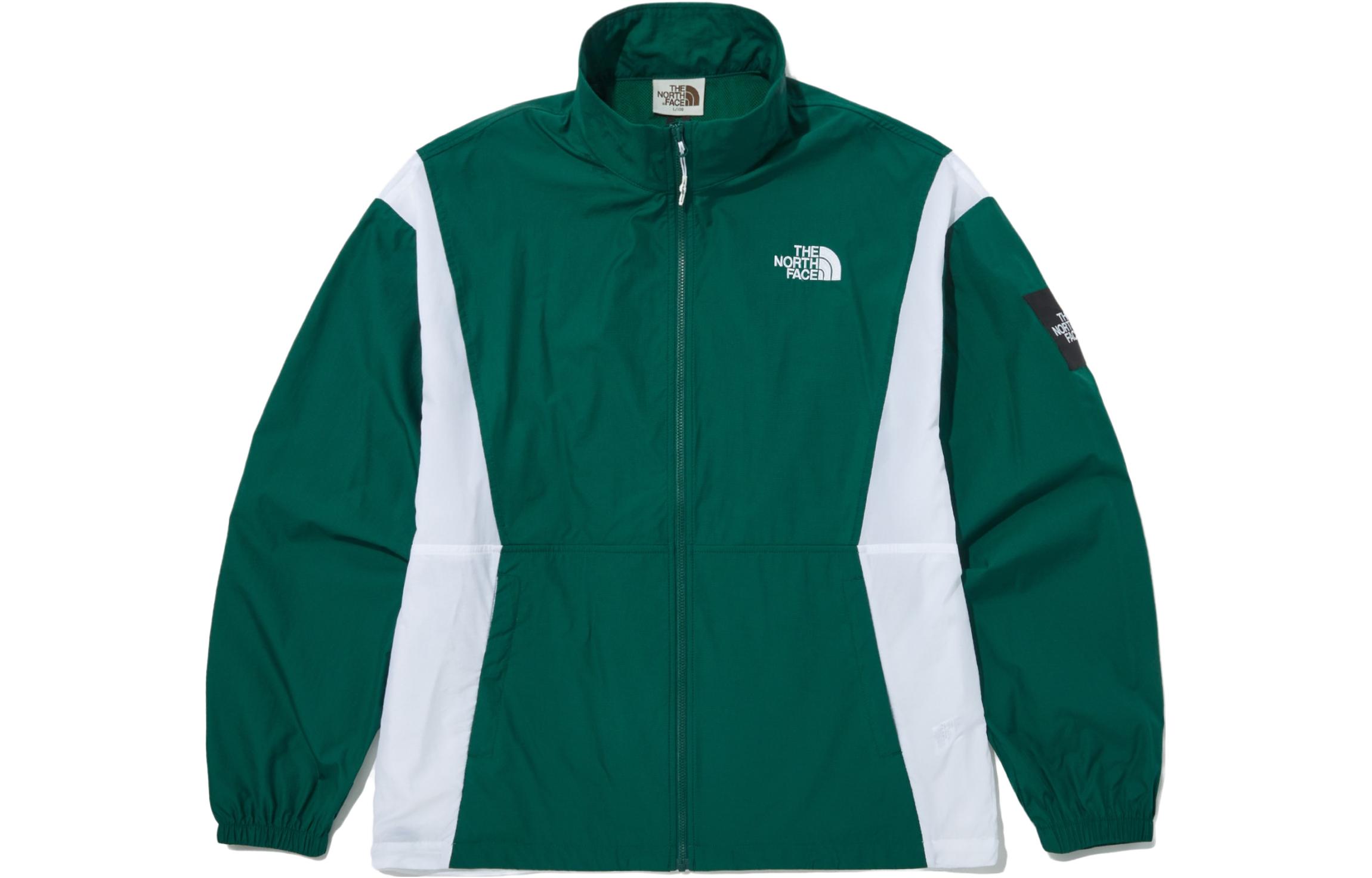 TNF SS23 Solid Logo Zip-Up Hoodie Jacket Green NJ3LP01N