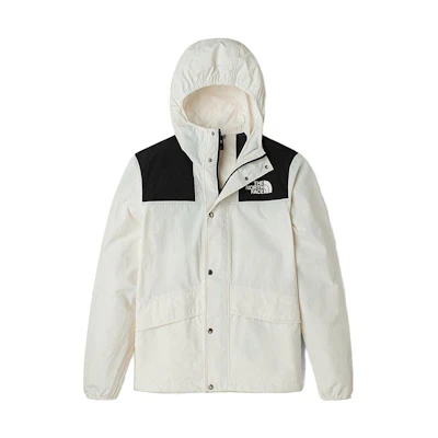 TNF SS23 White Windbreaker Jacket with Logo Print Hood NF0A5J68-N3N