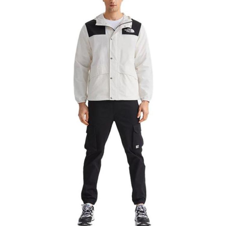 TNF SS23 White Windbreaker Jacket with Logo Print Hood NF0A5J68-N3N 圖 4