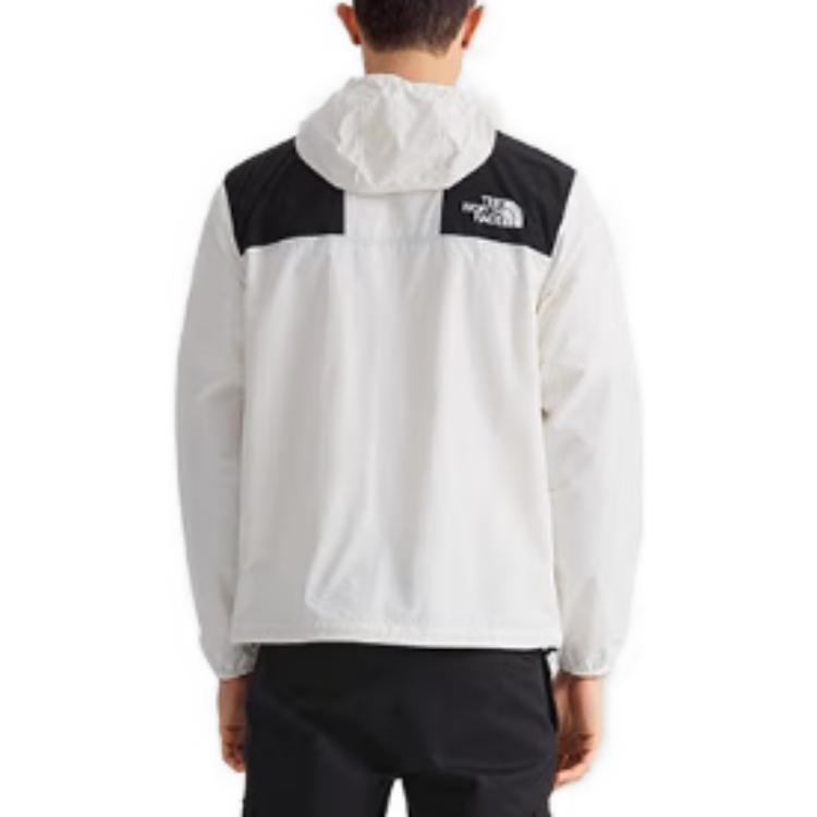 TNF SS23 White Windbreaker Jacket with Logo Print Hood NF0A5J68-N3N 圖 5