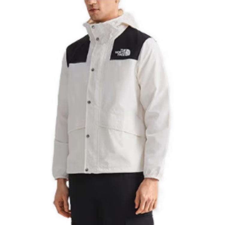 TNF SS23 White Windbreaker Jacket with Logo Print Hood NF0A5J68-N3N 圖 6