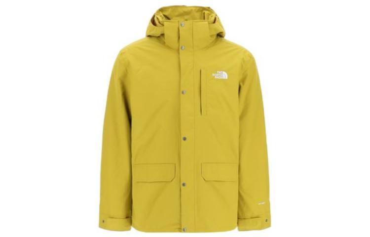 TNF SS23 Yellow Logo Printed Hoodie Jacket Mens NF0A4M8E-8Y0