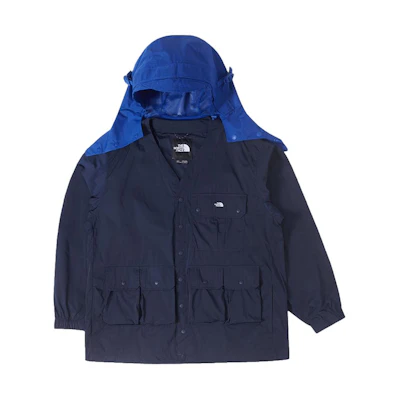 TNF SS24 Blue Water-Repellent Windproof Multi-Pocket Hooded Jacket NF0A884Y-8K2