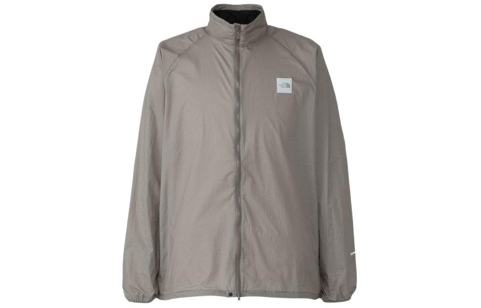 TNF SS24 Enride Grey Logo Windproof Stand Collar Raglan Jacket Unisex NP22461-03