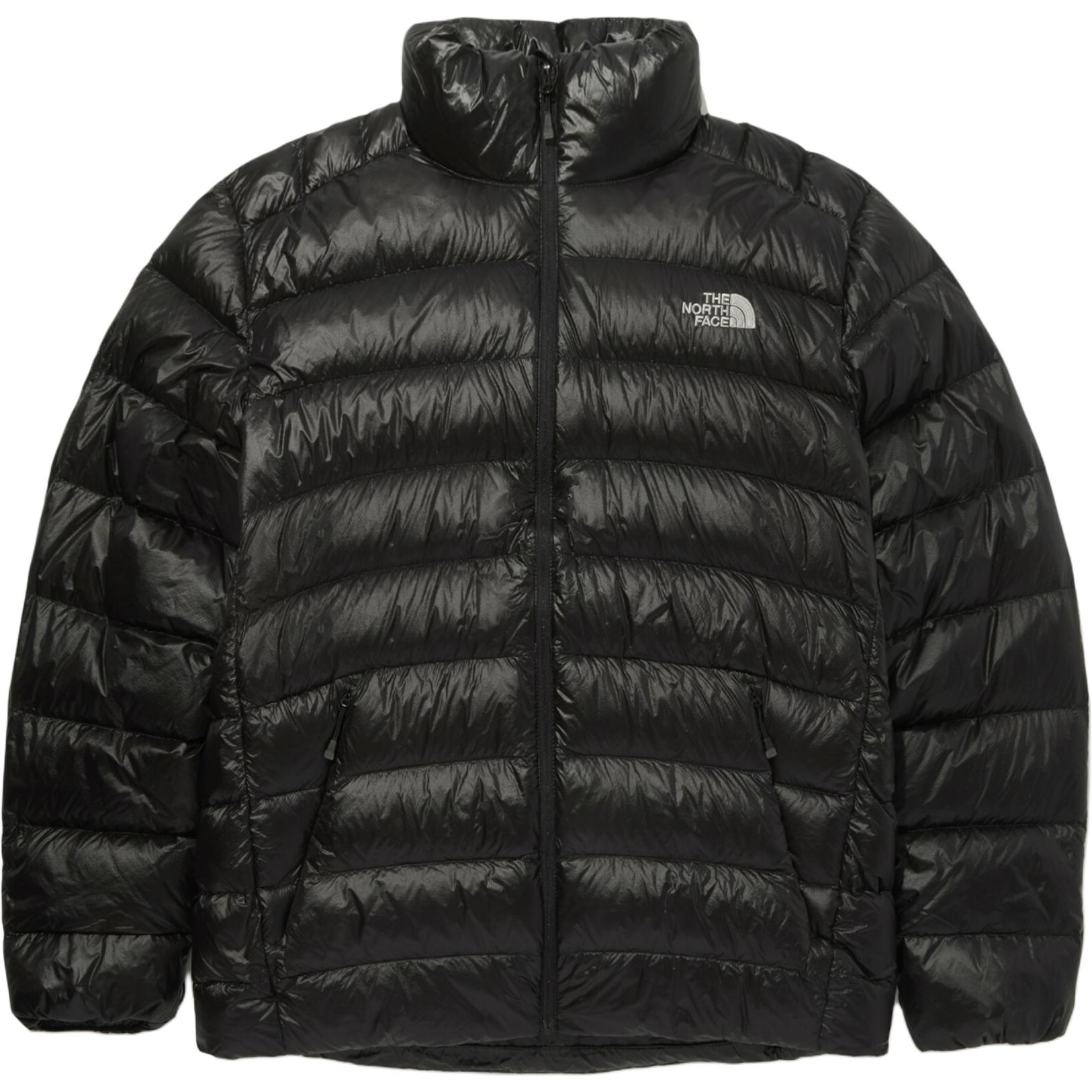 The North Face SS24 Glossy Lightweight Puffer Jacket Unisex - Black, Waterproof & Windproof NJ1DQ51A