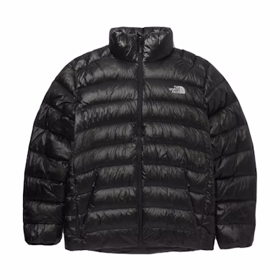 TNF SS24 Glossy Lightweight Puffer Jacket Unisex - Black, Waterproof & Windproof NJ1DQ51A