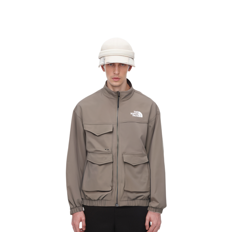 TNF SS24 Logo Embroidered Windproof Waterproof Jacket Beige Unisex NJ3BQ02L 圖 5