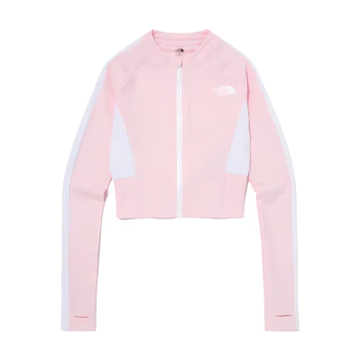 TNF SS24 Pink Slim Fit Baseball Collar Zip Jacket Unisex NJ5JQ02M