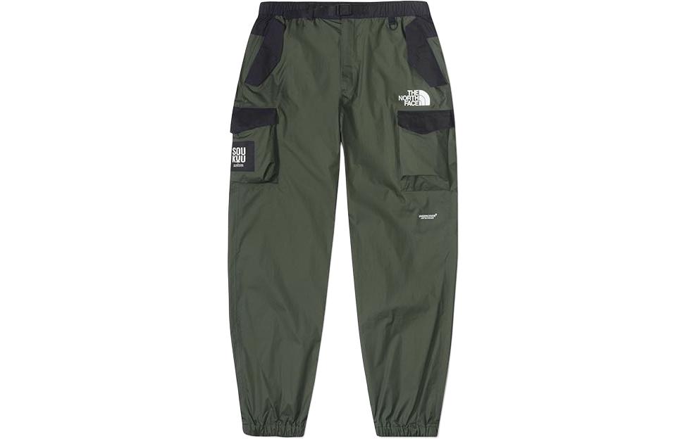 The North Face SS24 Retro Logo Tear-Resistant Drawstring Hiking Pants Green Unisex NF0A87UD-R0U