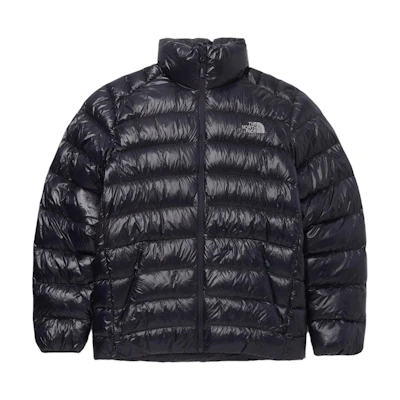 TNF SS24 Shiny Lightweight Waterproof Puffer Jacket Navy Unisex NJ1DQ51B