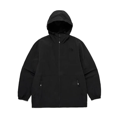 TNF SS24 Solid Color Slim Fit Zip Hoodie Jacket Unisex Black NJ3BQ06J