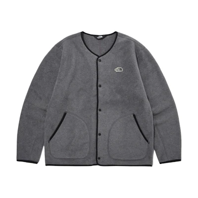 TNF SS24 Unisex Soft Flannel Knit Cardigan Fleece - Dark Gray NJ5JP51A