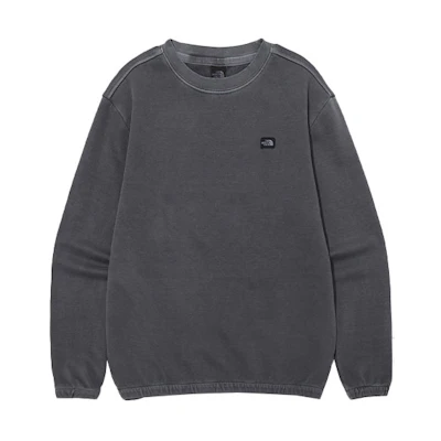 TNF Stay Comfort Crew Logo Solid Color Sweatshirt Grey Unisex NM5MM53A