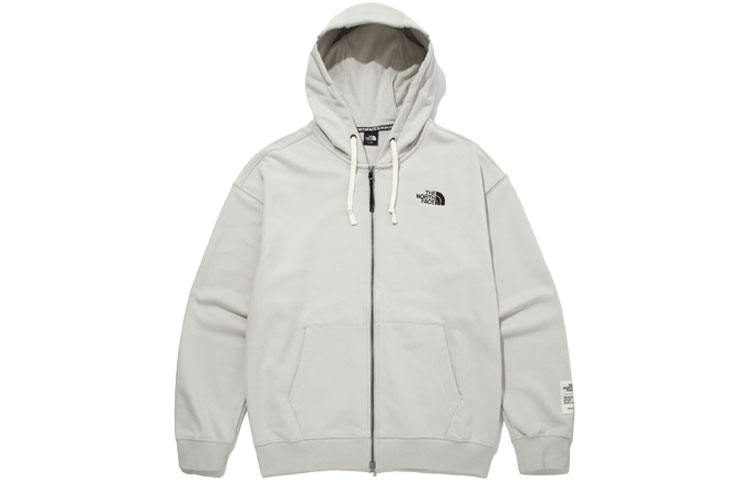 TNF Straight Logo Retro White Hoodie Jacket Unisex NJ5JM52B