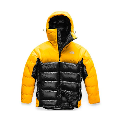 TNF Summit L6 Down Belay Parka Winter Jacket Black/Yellow NF0A3O8C-B0R