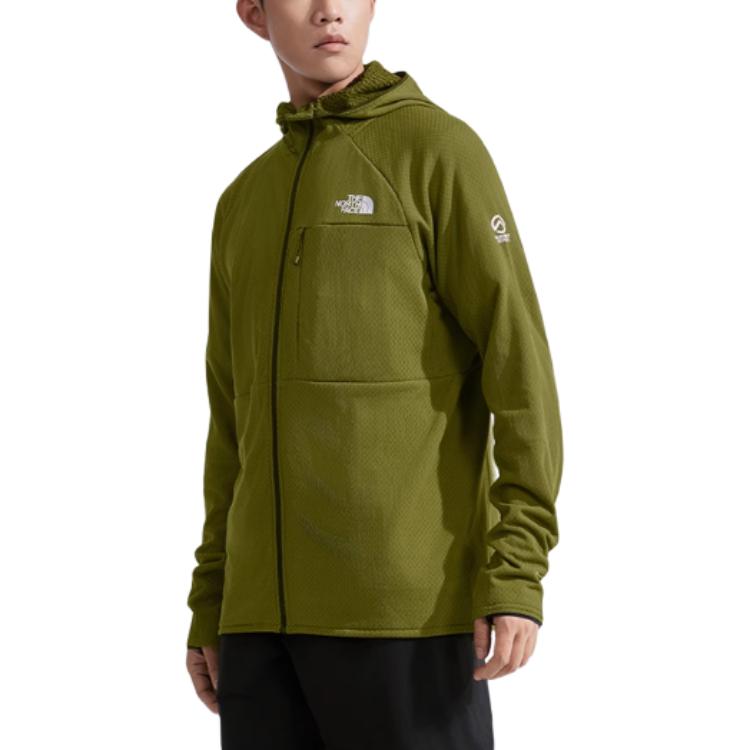 The North Face Summit Logo Olive Green Hoodie  Pullover Long Sleeve NF0A5J7S-PIB