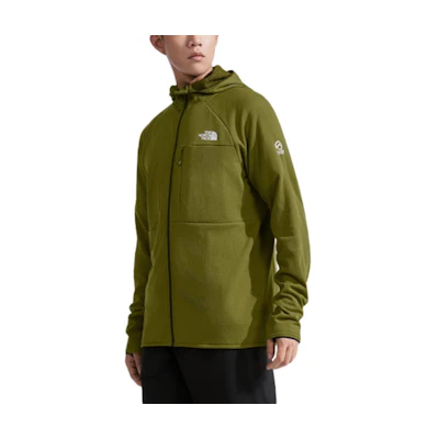 TNF Summit Logo Olive Green Hoodie Pullover Long Sleeve NF0A5J7S-PIB