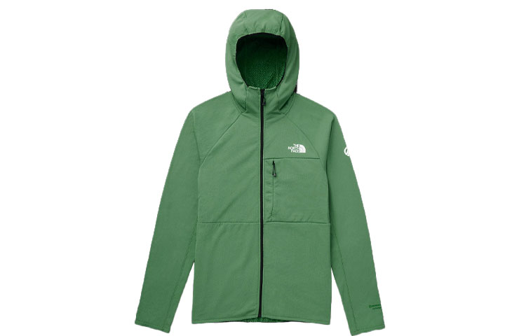 TNF Summit Logo Print Long Sleeve Jacket Green - NF0A5J7S-N11