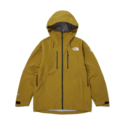 TNF Summit Logo Waterproof Hoodie Jacket Men’s Mustard Green NJ2GP76B