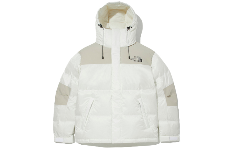 TNF Summit Pro Down Jacket White Hooded Winter Unisex Coat NJ1DM94C