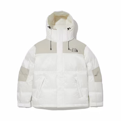 TNF Summit Pro Down Jacket White Hooded Winter Unisex Coat NJ1DM94C