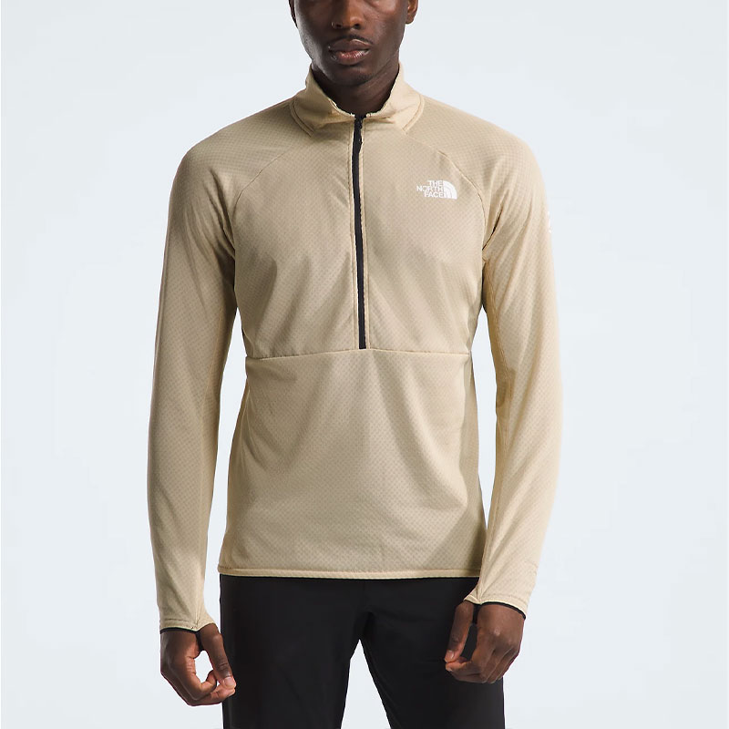 Shop The North Face 高峰系列 FUTUREFLEECE™ LT 半拉鍊上衣 - Gravel NF0A5J8R-3X4