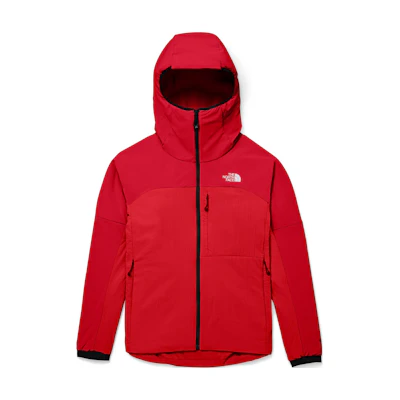 TNF Summit Series Red Full-Zip Hooded Jacket for Men NF0A7UTA682