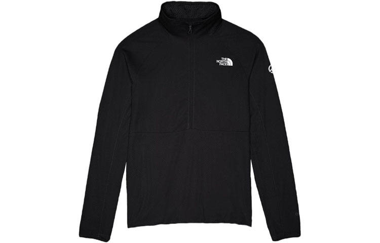 TNF Summit Solid Half-Zip Logo Printed Long-Sleeve Sweatshirt NF0A5J8R-JK3