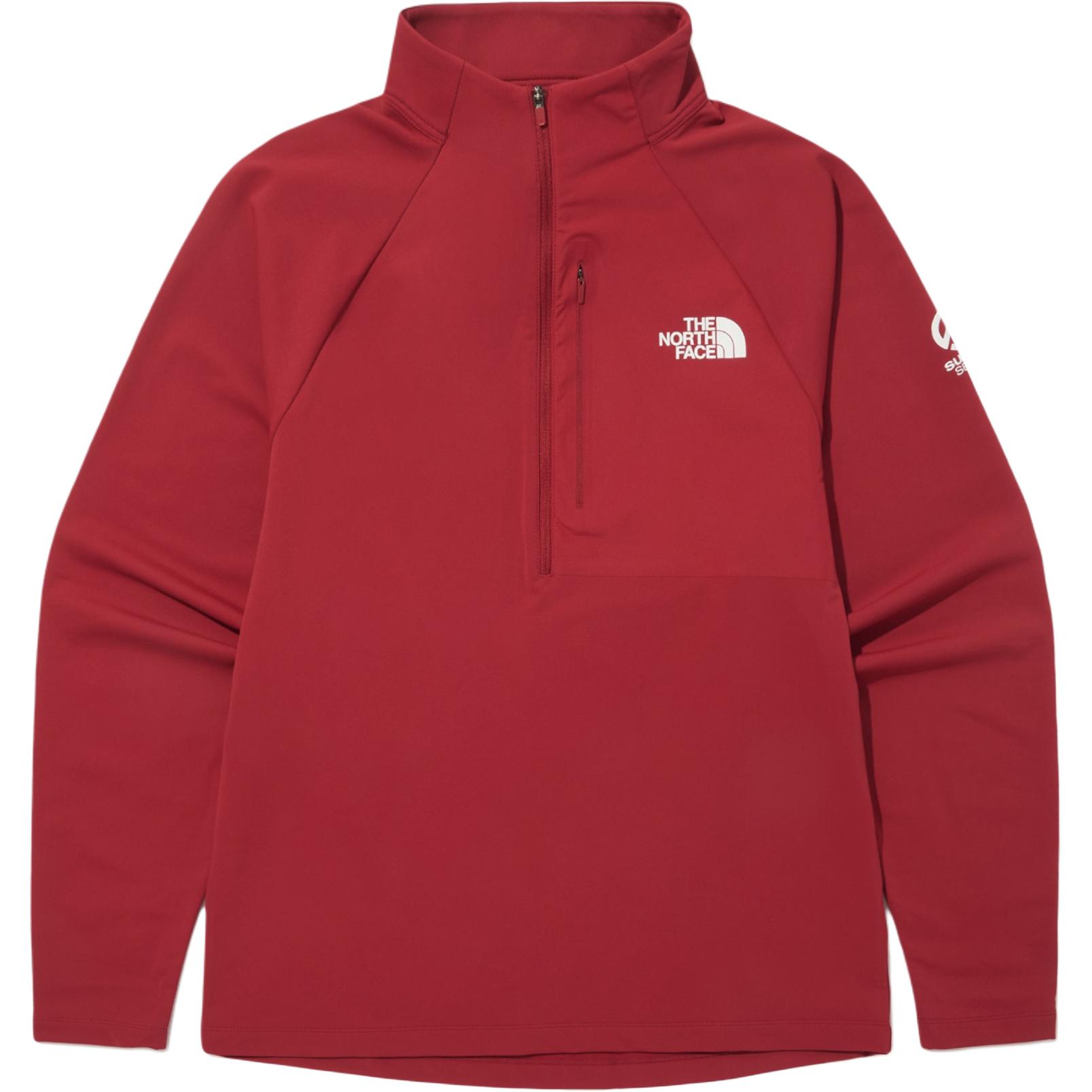 TNF Summit SS24 Red Half-Zip Fleece Pullover for Men NT7LQ50C
