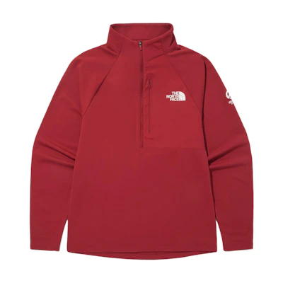 TNF Summit SS24 Red Half-Zip Fleece Pullover for Men NT7LQ50C