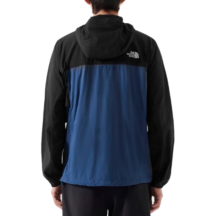 TNF Sun Chase Windbreaker Jacket Deep Sea Blue Colorblock NF0A87VY-RO3 圖 4