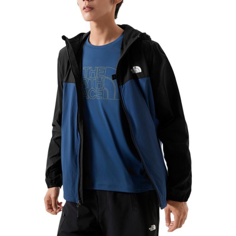 TNF Sun Chase Windbreaker Jacket Deep Sea Blue Colorblock NF0A87VY-RO3 圖 5