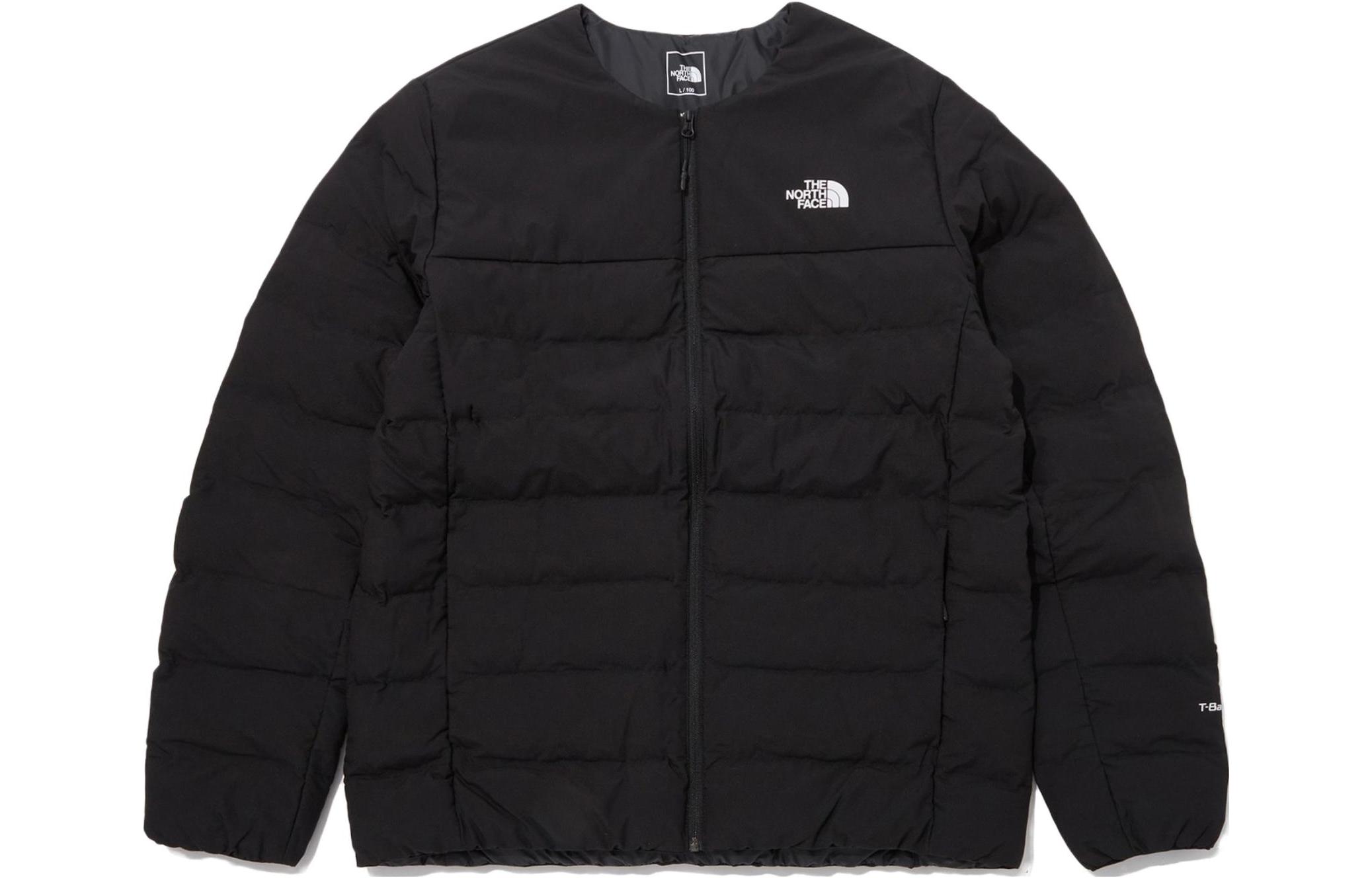 TNF T-Ball Air Logo Zip-Up Puffer Jacket Unisex Black NJ3NP58A