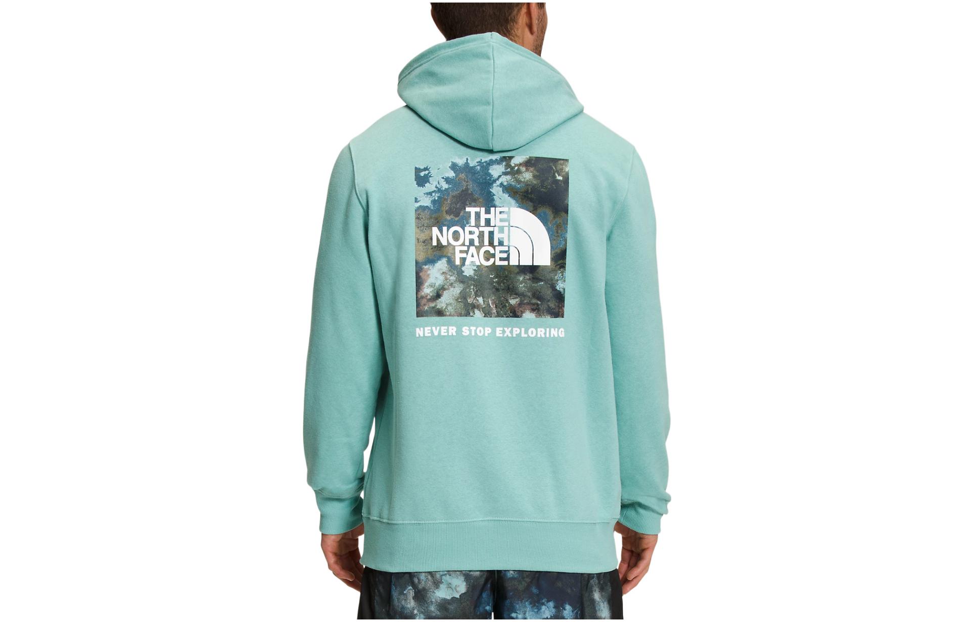 TNF Teal Pullover Hoodie with Logo Graphic Back NF0A7ZWH-9L5