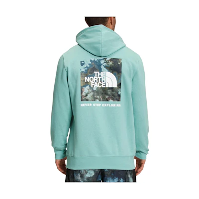 TNF Teal Pullover Hoodie with Logo Graphic Back NF0A7ZWH-9L5