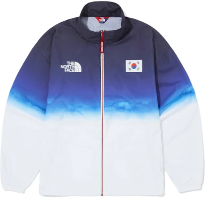 北面韩国队Reston复古渐变防水夹克白色 OJ3BQ05A Order 北面韩国队Reston复古渐变防水夹克白色 OJ3BQ05A