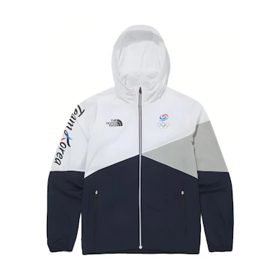 TNF Team Korea Tacma Olympic Logo Colorblock Hoodie Jacket White Men OJ5JL16J