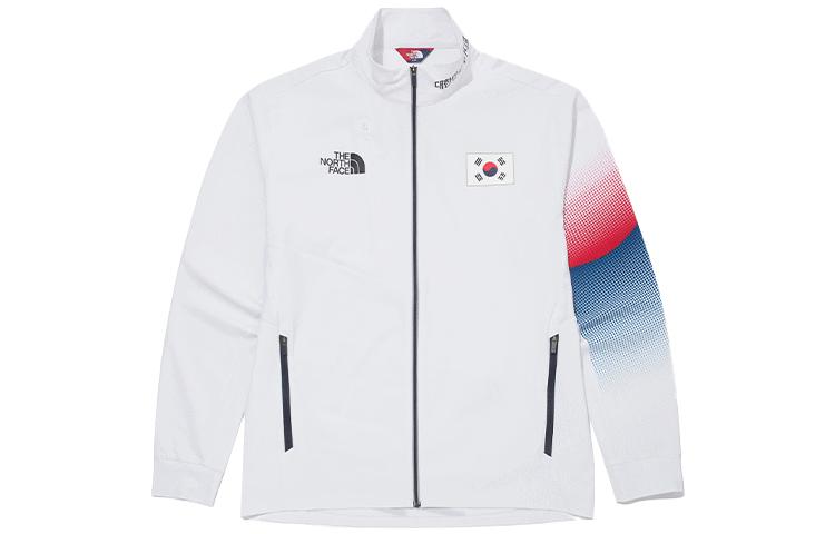 TNF Team Korea White Training Jacket Logo Sports Outerwear OJ5JL13J